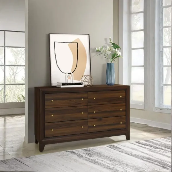 Welsley 5 Piece Bedroom Set Walnut By Coaster Furniture - Image 6