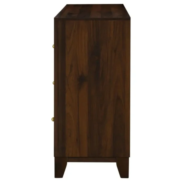 Welsley 6 Drawer Walnut Wood Dresser By Coaster Furniture - Image 4