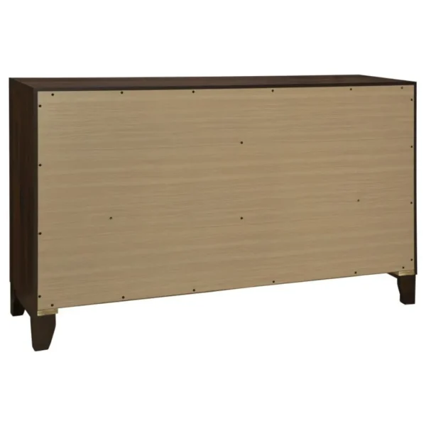 Welsley 6 Drawer Walnut Wood Dresser By Coaster Furniture - Image 5