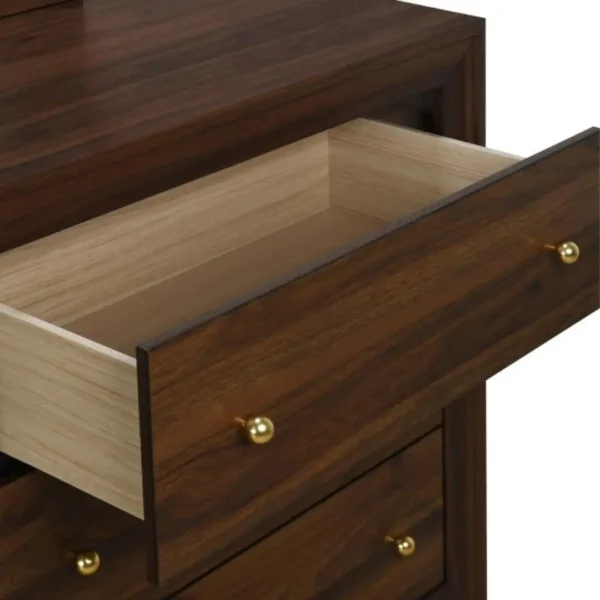 Welsley 6 Drawer Walnut Wood Dresser By Coaster Furniture - Image 7