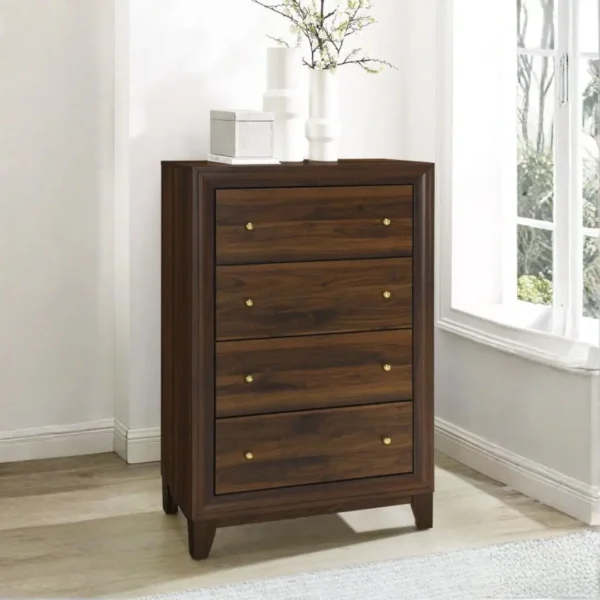 Welsley 5 Piece Bedroom Set Walnut By Coaster Furniture - Image 4