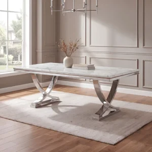 Wadenstil White Marble Top Dining Table by Furniture of America