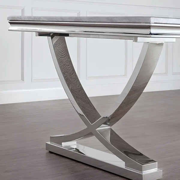 Wadenstil Chrome Dining Table by Furniture of America - Image 3