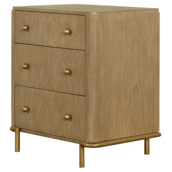 Arini Three Drawer Nightstand By Coaster Furniture - Image 2