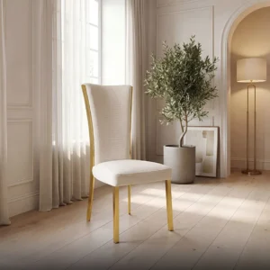Valdevers Upholstered White Side Chair (2/CTN) by Furniture of America
