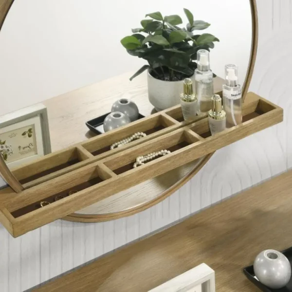 Arini Round Wall Mirror with Shelf By Coaster Furniture - Image 4