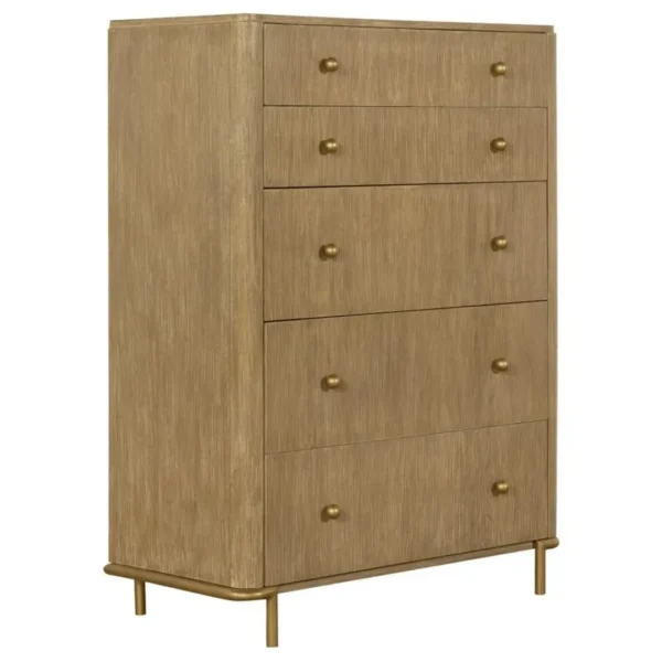 Arini 5 Drawer Sand Wash Chest By Coaster Furniture - Image 2