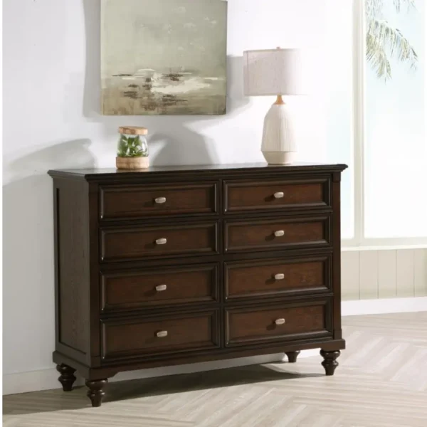 Andover Traditional Dark Oak Bedroom Set By Coaster Furniture - Image 5