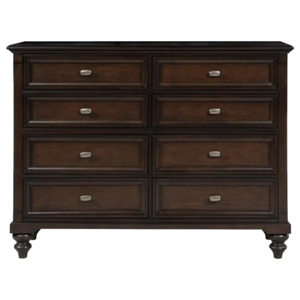 Andover Dark Oak 8 Drawer Traditional Dresser By Coaster Furniture - Image 2