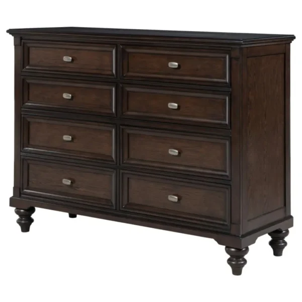 Andover Dark Oak 8 Drawer Traditional Dresser By Coaster Furniture - Image 3