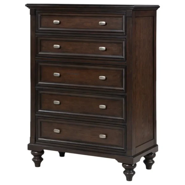 Andover Traditional Dark Oak Chest By Coaster Furniture - Image 3