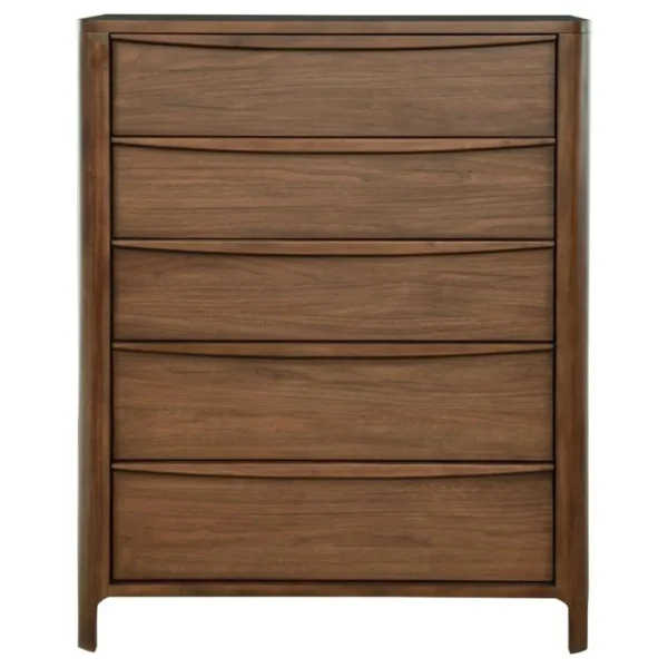 Maderia 5 Drawer Chest of Drawers Walnut By Coaster Furniture - Image 2