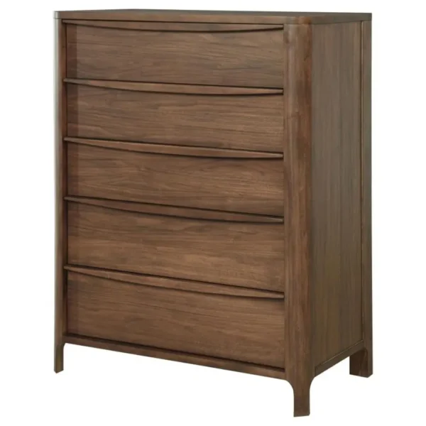 Maderia 5 Drawer Chest of Drawers Walnut By Coaster Furniture - Image 3