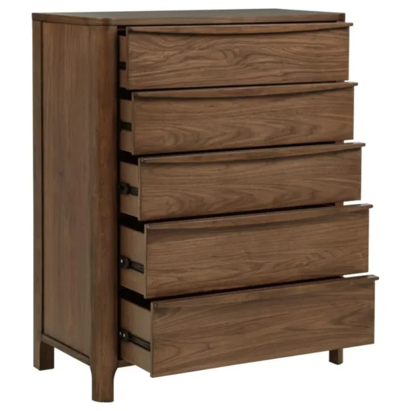 Maderia 5 Drawer Chest of Drawers Walnut By Coaster Furniture - Image 7