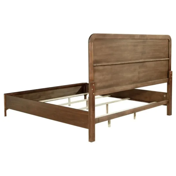 Maderia 57-Inch Walnut Upholstered Bed By Coaster Furniture - Image 4