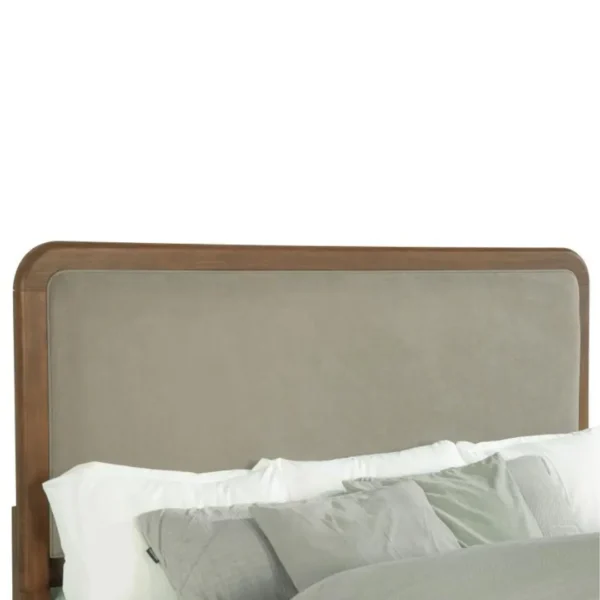 Maderia 57-Inch Walnut Upholstered Bed By Coaster Furniture - Image 5