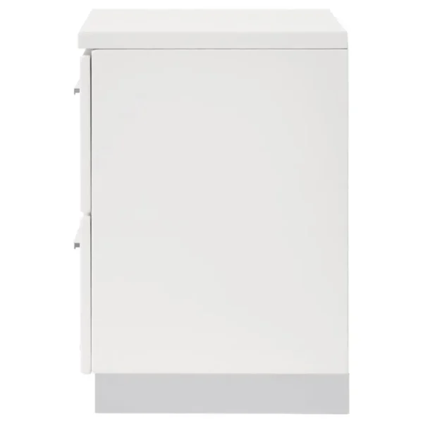 Felicity 2 Drawer White High Gloss Nightstand By Coaster Furniture - Image 4