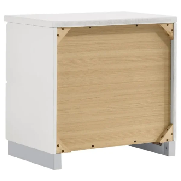 Felicity 2 Drawer White High Gloss Nightstand By Coaster Furniture - Image 5