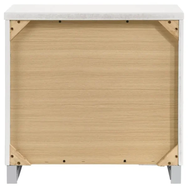 Felicity 2 Drawer White High Gloss Nightstand By Coaster Furniture - Image 6