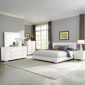 Felicity Bedroom Set White High Gloss By Coaster Furniture