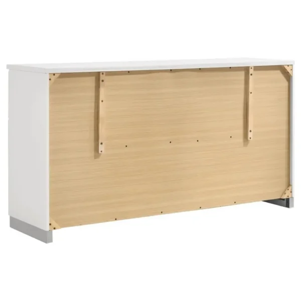 Felicity Contemporary Dresser White High Gloss By Coaster Furniture - Image 5