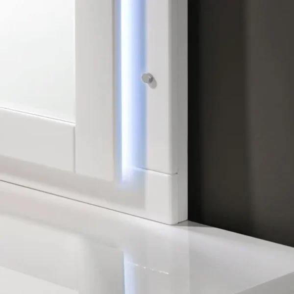 Felicity Wood Dresser Mirror White High Gloss By Coaster Furniture - Image 3