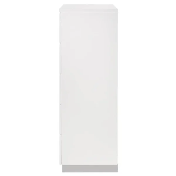 Felicity White High Gloss Bedroom Chest By Coaster Furniture - Image 4