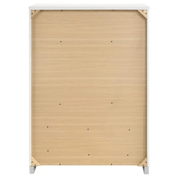 Felicity White High Gloss Bedroom Chest By Coaster Furniture - Image 6