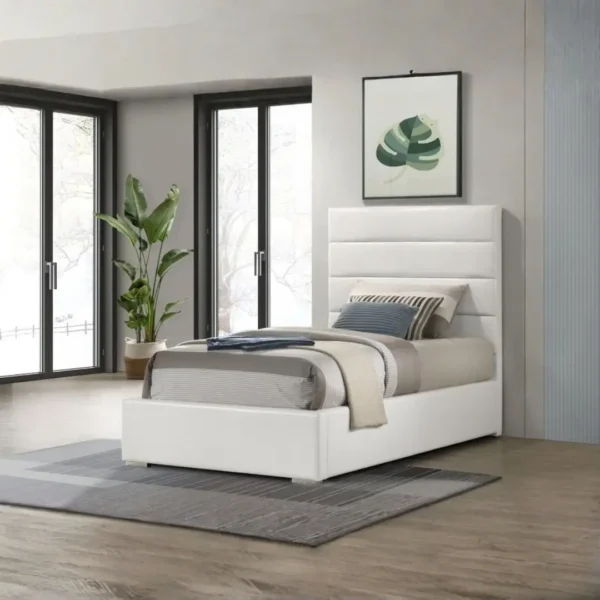 Felicity Leather Upholstered Bed By Coaster Furniture - Image 7