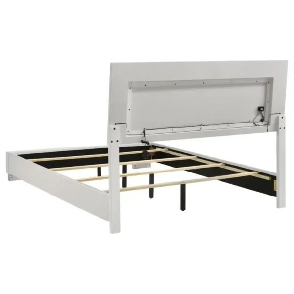 Felicity LED Panel Bed White High Gloss By Coaster Furniture - Image 6
