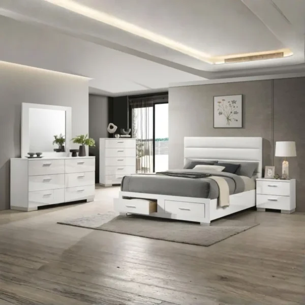 Felicity 5 Piece Minimalist Bedroom Set By Coaster Furniture - Image 9