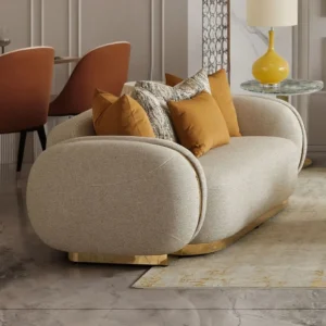 HD-100 Curved Modern Loveseat by Homey Design
