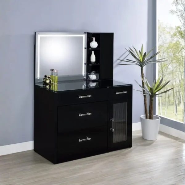 Flora 2 Drawer Vanity Set with LED Mirror By Coaster Furniture - Image 2
