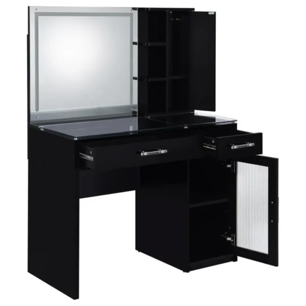 Flora 2 Drawer Vanity Set with LED Mirror By Coaster Furniture - Image 4