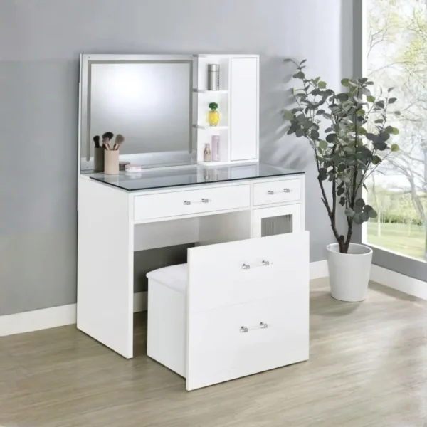 Flora 2 Drawer Vanity Set with LED Mirror By Coaster Furniture - Image 10