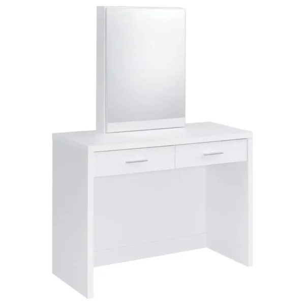 Bunbury White Makeup Vanity Table Set By Coaster Furniture - Image 3