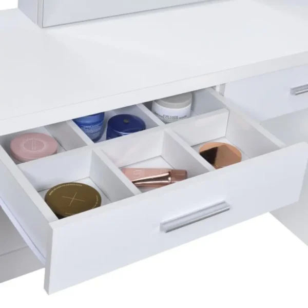 Bunbury White Makeup Vanity Table Set By Coaster Furniture - Image 9