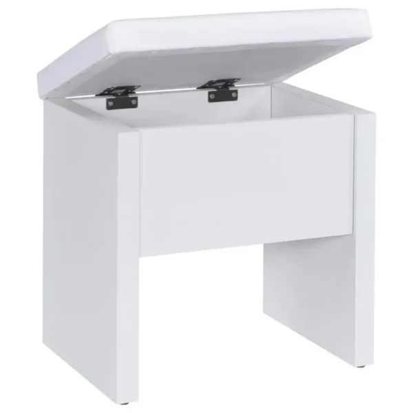 Bunbury White Makeup Vanity Table Set By Coaster Furniture - Image 12