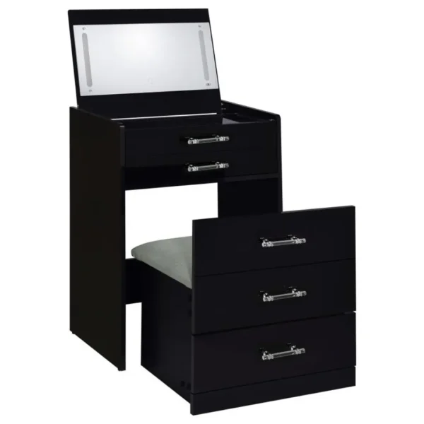 Danbury Makeup Vanity and Stool Set By Coaster Furniture - Image 5