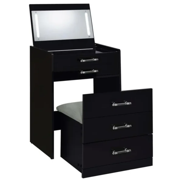 Danbury Makeup Vanity and Stool Set By Coaster Furniture - Image 6