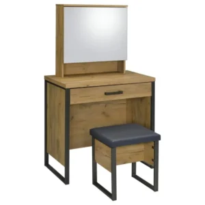 Bettin Vanity Set with Sliding Mirror and Stool By Coaster Furniture