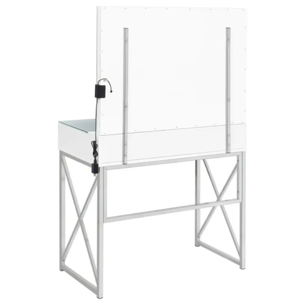Eliza Contemporary Vanity Set White and Chrome By Coaster Furniture - Image 6