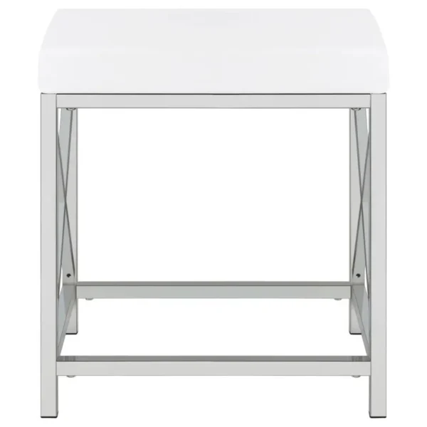 Eliza Contemporary Vanity Set White and Chrome By Coaster Furniture - Image 10