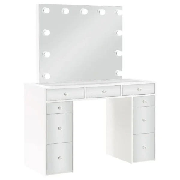 Regina White Makeup Vanity Table Set By Coaster Furniture - Image 3