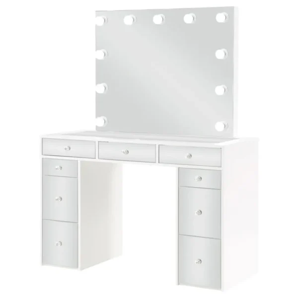 Regina White Makeup Vanity Table Set By Coaster Furniture - Image 5