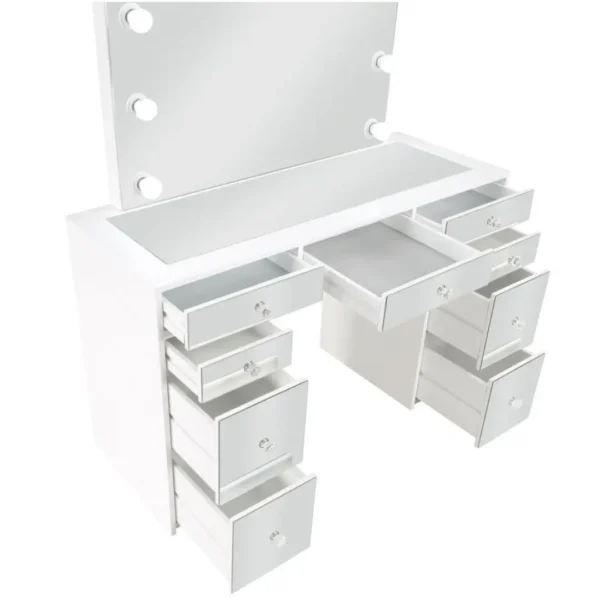 Regina White Makeup Vanity Table Set By Coaster Furniture - Image 9