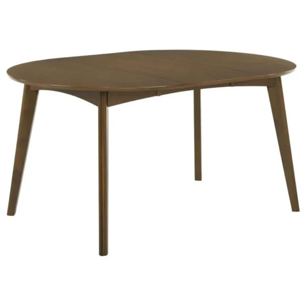 Jedda Dark Walnut Oval Dining Table Set for 4 By Coaster Furniture - Image 5