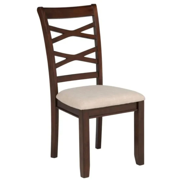Barton Dark Brown Dining Table Set for 4 By Coaster Furniture - Image 6