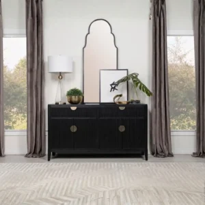 Brookmead 4 Door Black Sideboard Cabinet By Coaster Furniture
