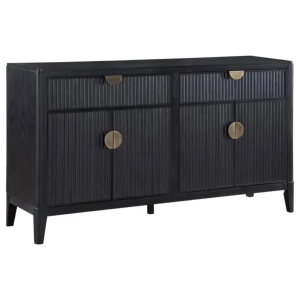 Brookmead 4 Door Black Sideboard Cabinet By Coaster Furniture - Image 2